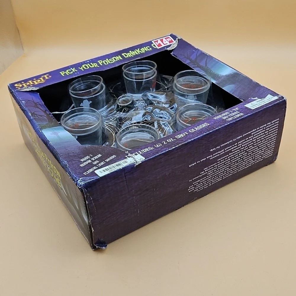 Spirit Halloween Pick Your Position Drinking Game Vintage Shot Glasses In Box